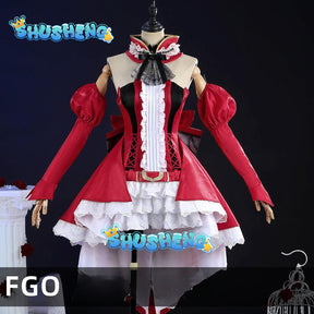 FGO Tristan Cosplay Costume The Demon Knight Red Formal Dress Unisex Activity Party Role Play Clothing