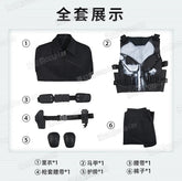 Movie Frank Castle Cosplay Daredevil Cos Born Again Costume Halloween Men's Fantasy Uniform Coat Pants Props Shoes Handsome Set