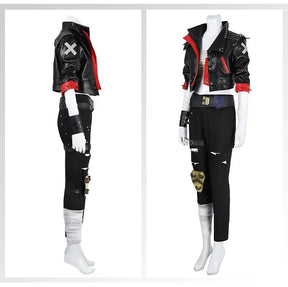 Arcang2 lol VI cosplay costume leather coat men women uniform suit Halloween party Carnival role play outfits Shusheng