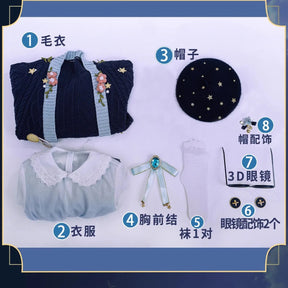Shusheng-N Identity Ⅴ Helena Adams The Mind's Eye Cosplay Costume Sweater jacket dress props wig accessories set Halloween sweet uniform