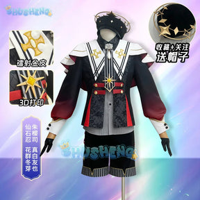 Together Stars!Suo Tsukasa Mashiro Tomoya Sengoku Shinobu Hanamura Fuyume Cosplay Costume Uniform Halloween Carnival Party