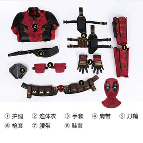 Dead Cosplay pool  Cosutme Wade Winston Wilson Cosplay Costume Children's Edition  Movie Anti-hero Suit Halloween