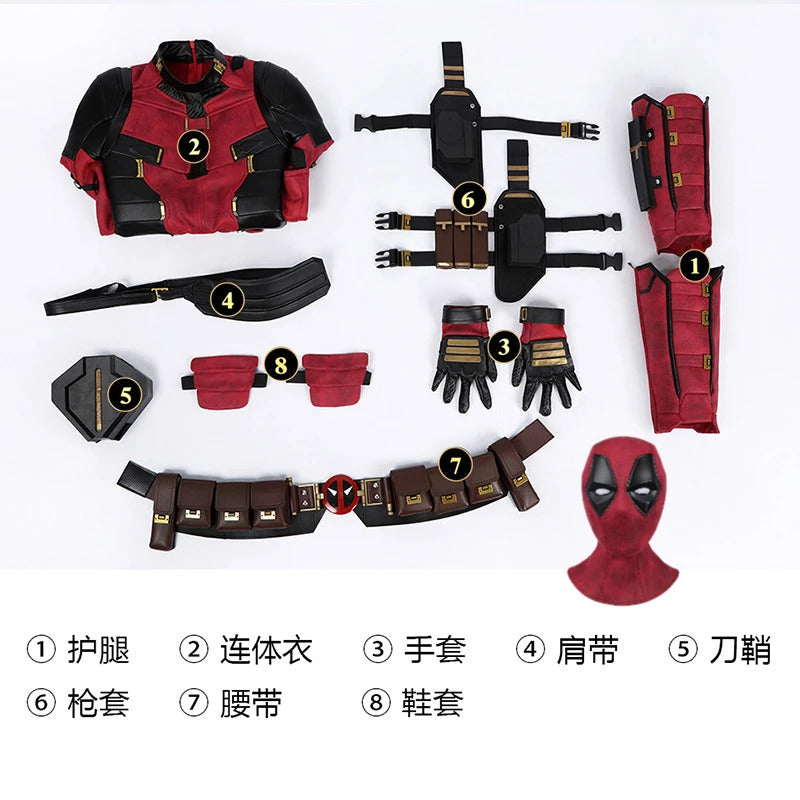 Dead Cosplay pool  Cosutme Wade Winston Wilson Cosplay Costume Children's Edition  Movie Anti-hero Suit Halloween
