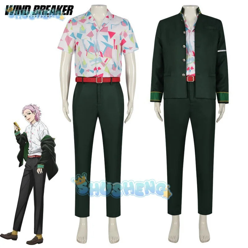 Mitsuki Kiryu Cosplay Costume Anime WIND BREAKER Wig Furin High School Uniform Bofurin's Vaisravana Unit Hairpins Embroider