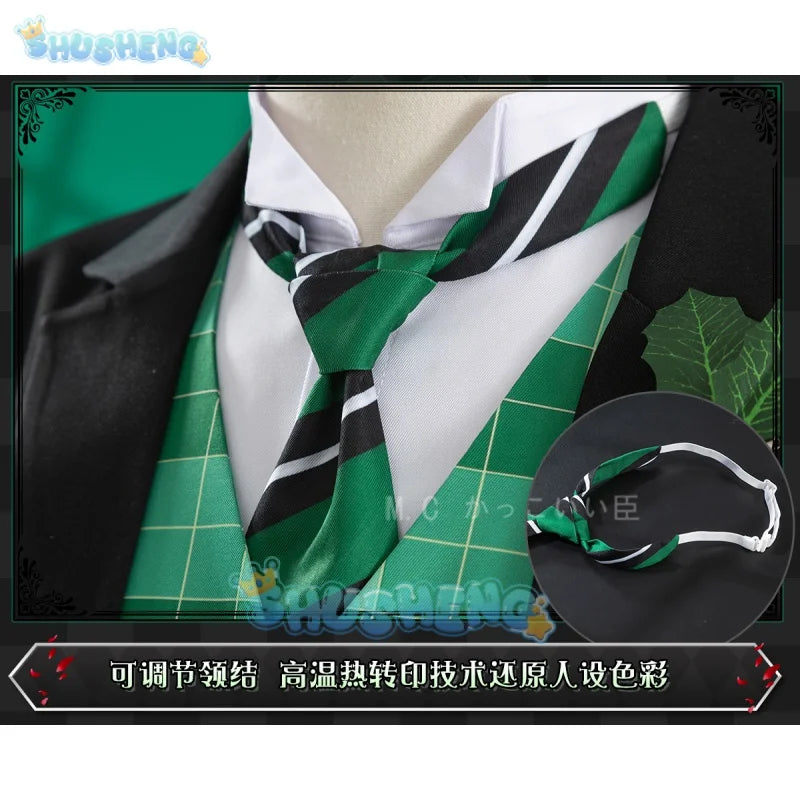 Haman gurinhiru cosplay Black Butler 4 Cosplay Costume Boarding School Gregory Violet Uniform Suit Halloween Anime Clothing Full