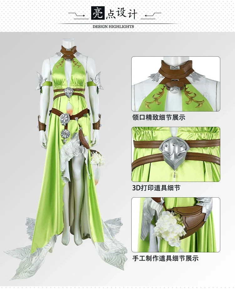 Shusheng Final Fantasy XIV:A Realm Reborn Nophica Cosplay Costume Dress Uniform Hallowen Carnival Part Play Role Clothing