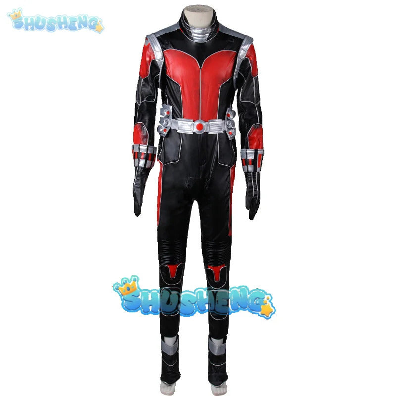Ant Man Cosplay Scott Lang Costume Jumpsuit, helmet, gloves accessory Halloween party men's Fantasy combat suit set XS-XXXL