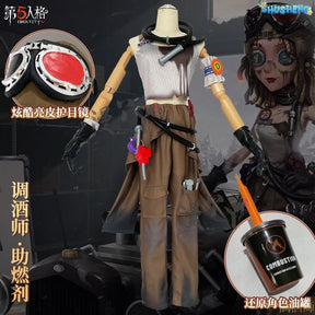 Game Identity V Demi Bourbon Barmaid Cosplay Costume Protective goggles hats gloves accessories props Halloween party New Set