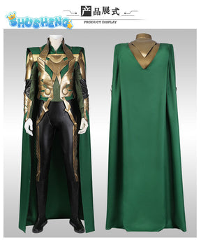 Loki Cosplay 2 Fantasy Battle Suit Super Thor Loki Disguise Costume Accessories Adult Men Roleplay Fantasia Outfits Male