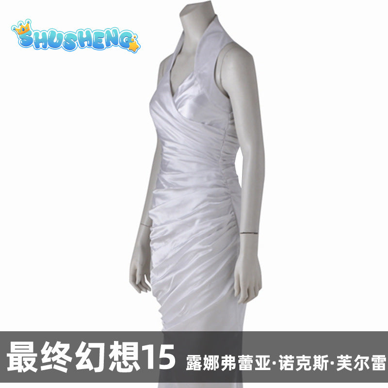 Unisex Final Fantasy XV Anime Cos Lunafreya Nox Fleuret Cosplay Costumes Outfit Halloween Christmas Uniform Suits