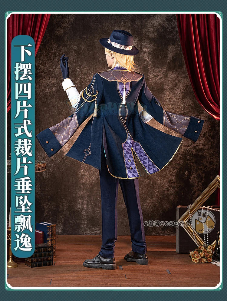Shusheng Honkai: Star Rail Aventurine Game Suit Gorgeous Handsome Uniform Cosplay Costume Halloween Carnival Party Outfit Men
