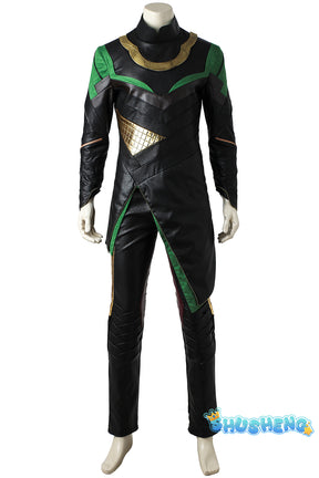 Film Thor：The Dark World Cosplay Loki Odison  Full set of handsome black armor men's uniform