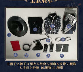 Identity V Cowboy Cosplay Costume Misfit Outfit Cowboy Cos Kevin Ayuso Hallowmas Carnival Disguies Party Costume