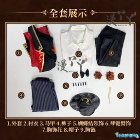 Victor Grantz Keyboard cos Identity V anime man woman cosplay High-quality uniform costume full set
