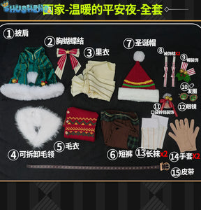 Identity V Edgar Valden Painter Warm Christmas Eve QiZhen Fashion Game Suit Lovely Uniform Cosplay Costume Party Outfit