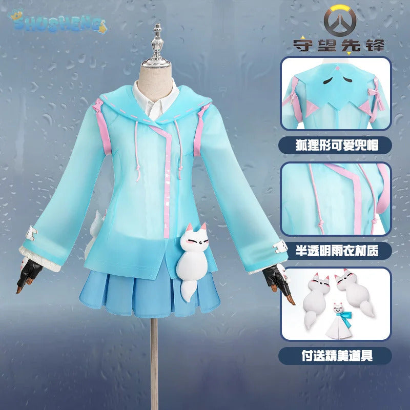Kiriko OVERWATCH2 Cosplay OW2 Dancing lightly in the rain Costume Halloween Sweet Dress Coat Prop Uniform New Woman Man Set