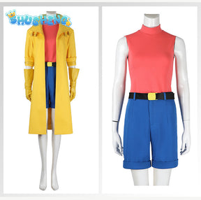 Adult Sexy Female X Police 97 Man Jubilation Lee Jubilee Halloween Carnival Cosplay Costume Yellow Trench Coat