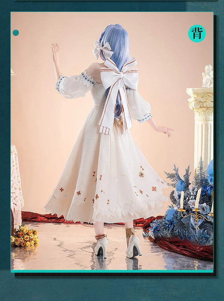 Shusheng reverse: 1999 cos 37 Cosplay Costume anime game uniform 37 white dress Halloween Carnival party for women