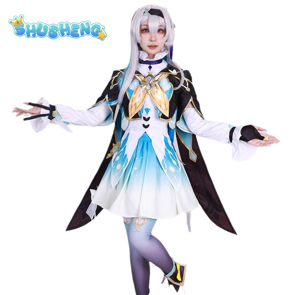 Game Honkai Star Rail Firefly Cosplay Costume Dress Uniform Wig Full Set Suits Uniform Firefly Cosplay Wig Costume Props