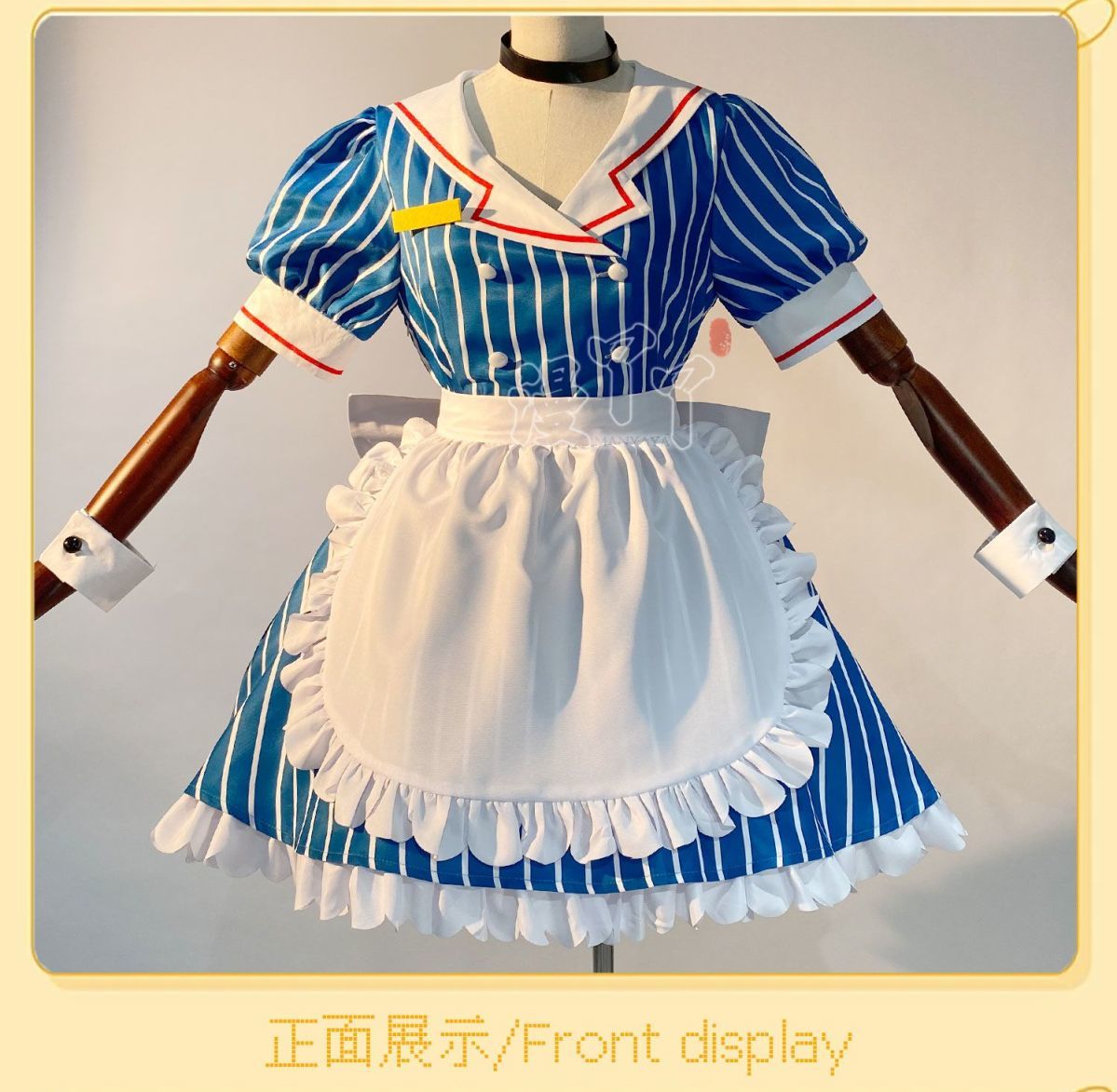 Hatsune Miku Cosplay Costume Anime Mesmerizer Uniform Women Striped Maid Dress Suit Halloween Christmas Carnival Party Dress