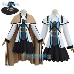 Roxy M. Greyrat Cosplay Costume Wig Anime Mushoku Tensei Roxy Migurdia Uniform Hat Cloak Socks Halloween Party Girls Women