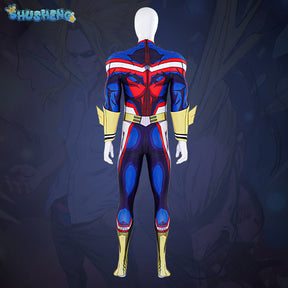 Halloween My Hero Academia All Might Cosplay Costume Superhero Bodysuit Adults Kids Zentai Second Skin Suit