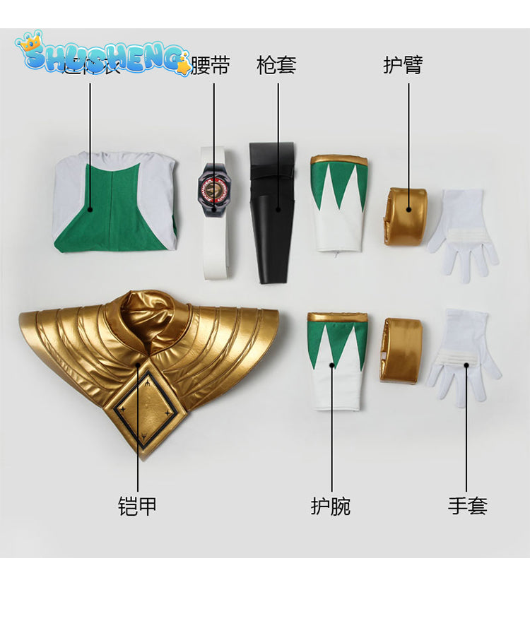 Kyoryu Sentai Zyuranger Burai Cosplay Costume Custom Size Kyoryu Sentai Zyuranger Green ranger Cosplay Halloween suit