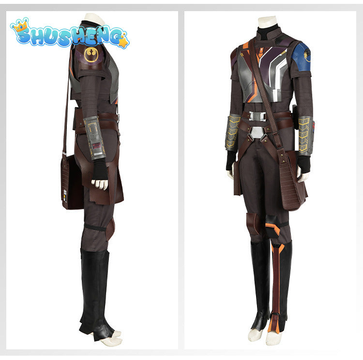 Carnival Halloween Masquerade Clothes New TV Show Hero Sabine Wren Cosplay Costume Complete Set Outfit With Flight Suit Armor