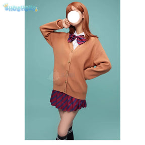Anime Yamai Ren Komi Can't Communicate Cosplay Costume Halloween Carnival Sweet JK Uniform Sweater Coat Socks Women's Man Set