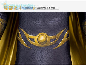Movie Black Adam Cosplay Teth-Adam Costume Doctor Cos Fate Jumpsuit Headwear Cloak Halloween Party Men Combat Uniform Set