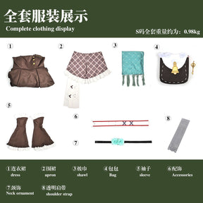 Anime Game Character Arknights Viviana Durin Cosplay Costume Full Set From Ognisko Official Outfit Halloween Party Dress Impact