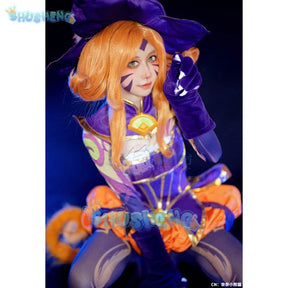 Game Lol Neeko Cosplay Costume Ears, hats, tail，accessories Halloween party funny and cute uniform Neeko Woman Man Set