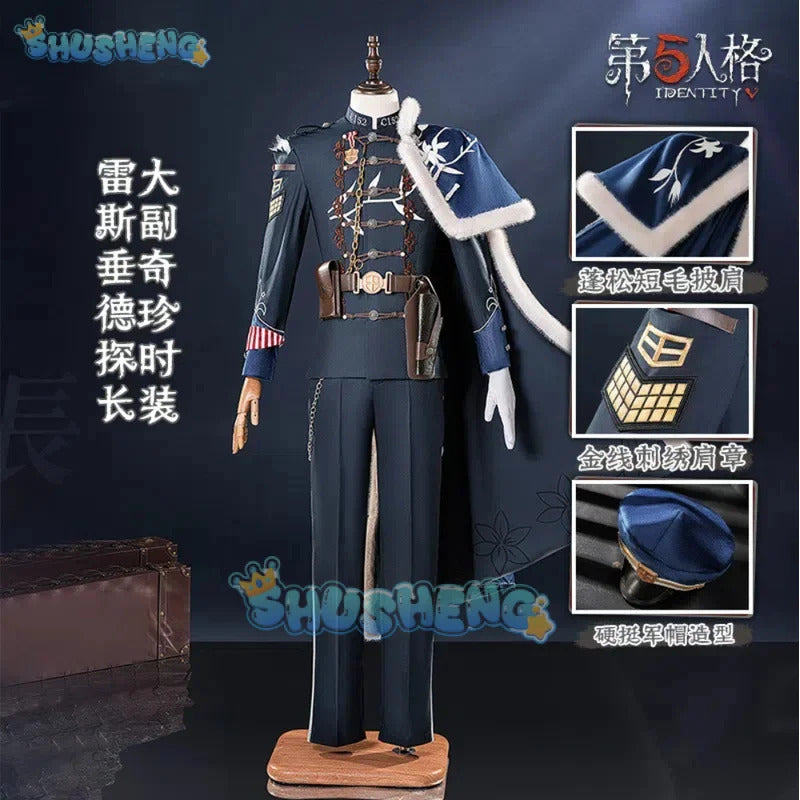 Identity V Lestrade Jose Baden Cosplay Costume First Officer Uniform Halloween Carnival Party Christmas Play Role Clothes
