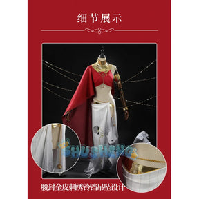 Game Path to Nowhere Hestia Cosplay Costume Cloak, armband, gloves, accessories and props Halloween party sexy Woman dress set