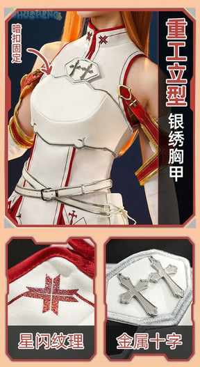 Yuuki Asuna Cosplay Anime Sword Art Online Yūki Asuna Cosplay Costume Woman Roleplay Halloween Uniforms Sets Wig Shoes Dress