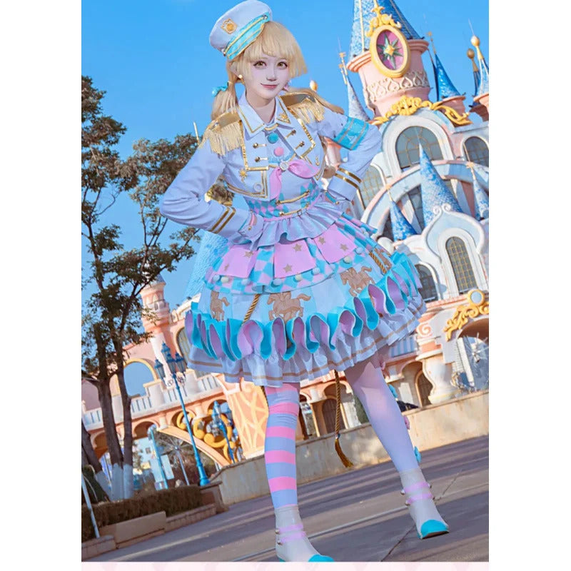 Anime BanG Dream! Kokoro Tsurumaki Cosplay Costume Dress Hat Glove Coat Hat Props Full Set Halloween Sweet Woman Lolita Uniform