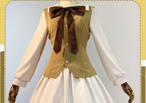 Anime Cardcaptor Sakura Card Captor Tomoyo Daidouji Cosplay Costume Brown Princess Long Dress Woman Cute Daily Leisure Suit