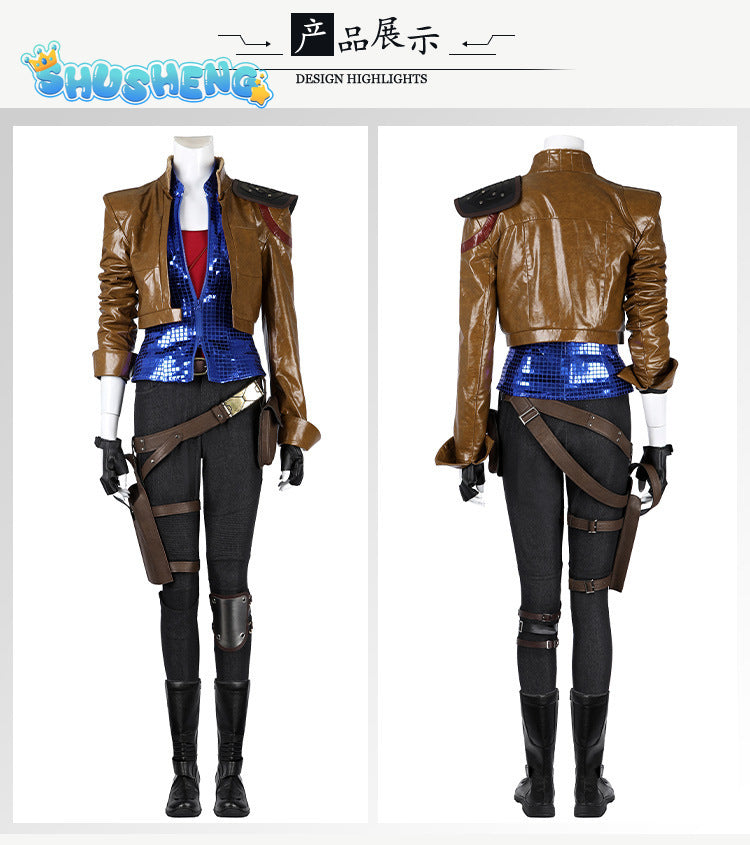 Lilith Cosplay Costume Leather Coat Vest Pants Borderlands Outfit Movie Border Cos Land Full Set Coat Women Halloween Roleplay Suit