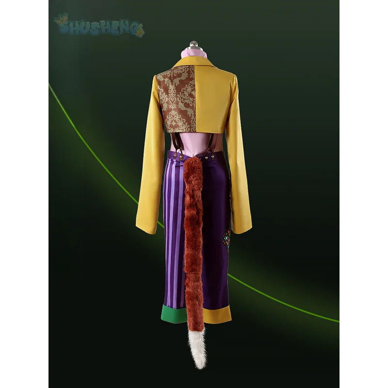 Game Twisted  Wonderland Cosplay Gidel playfulland Costume hat, tail, Coat, Halloween party handy Woman Men Gidel uniform