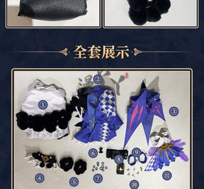 Game Wuthering Waves ROCCIA Cosplay Costume ROCCIA Two Tail Women Girl Halloween Performance Stage Roleplay Uniform