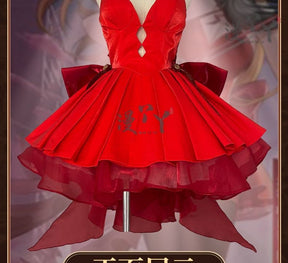 Anime Soryu Asuka Langley Cosplay Costume Shikinami Asuka Red Off Shoulder Dress Gown Ball Evening Suit Halloween