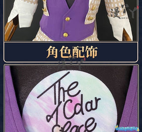 Jose Baden Cosplay Game Identity V Costume Pirate Radio First Costume Grid Uniform Suit Halloween Party Outfit for Man