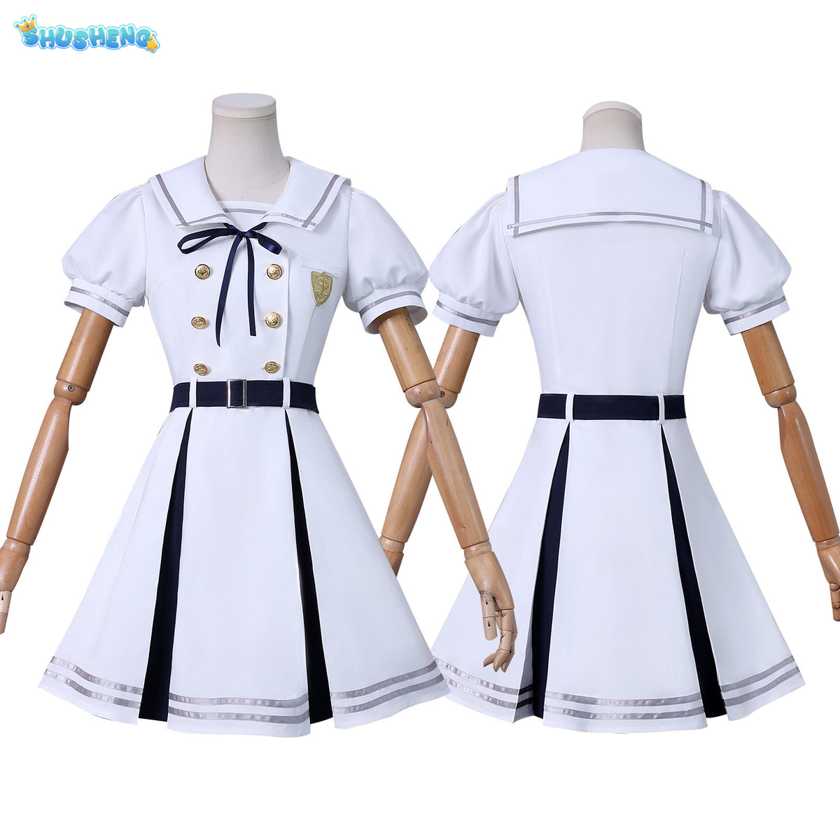 Anime BanG Dream! Ave Mujica Wakaba Mutsumi Cosplay Costume Japan South Korea White School Uniform Dress Wig Woman Kawaii Suit