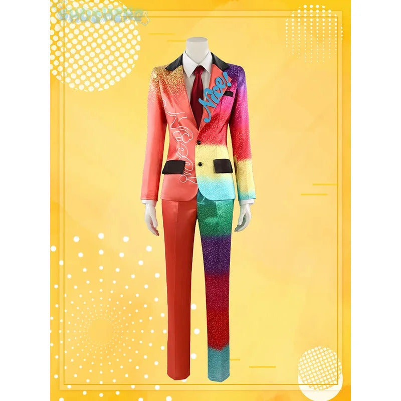 Anime Ensemble Stars Nice Arneb Thunder Cosplay Costume Colorful personalized suit shirt tie pants set Halloween party uniform