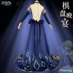 C.C. Cosplay Lelouchh Chessboard Party Gown Mahjongg Soul CC Lelouchh Cosplay Costume