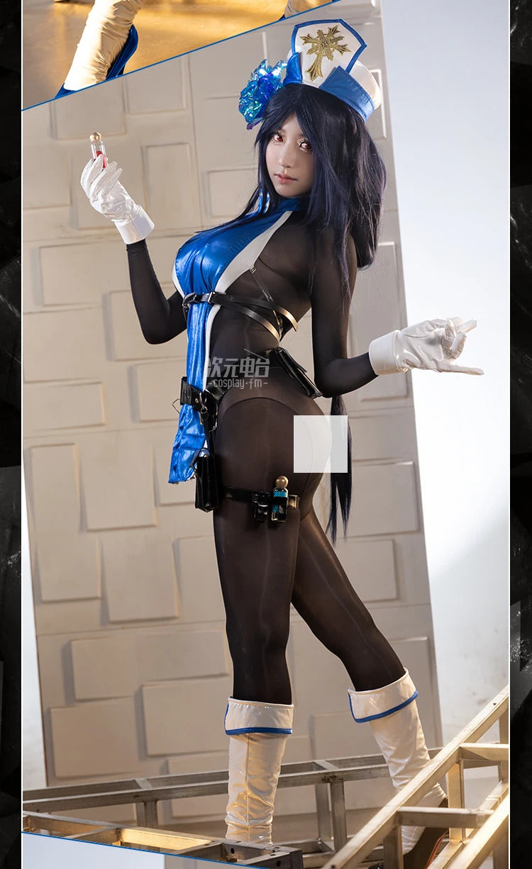 Game GODDESS OF VICTORY: NIKKE Cosplay Nlkke Meideng Ice Rose Costume Halloween party sexy dress uniform props accessories set