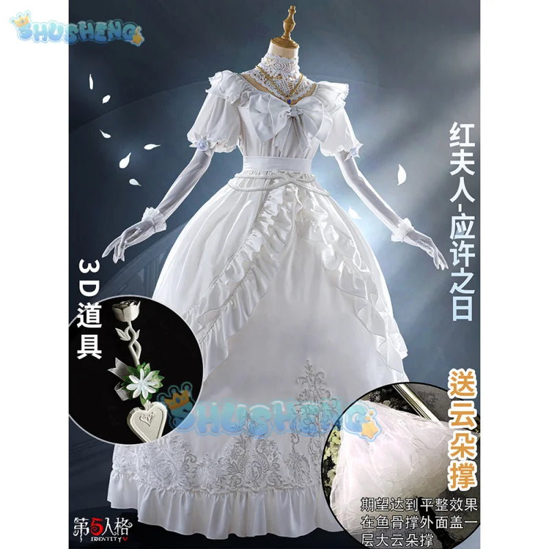 Identity V Marie Bloody Queen Game Suit Gorgeous Dress Uniform Cosplay Costume Halloween Party Role Play Outfit S-2XL