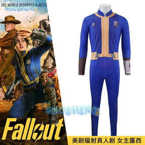 Lucy MacLean Cosplay Costume Fallout Season 1 Vault 33 Female Male Survivor Suit Jumpsuit Uniform Halloween Party Women Men Props