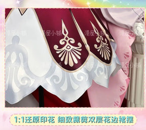 Shusheng-N Honkai Star Rail Hyacine Cosplay Costume Dress Hat Uniform Amphoreus Carnival Halloween Party for Women Girls Props