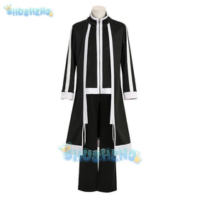 Anime Tougen Anki Shiki Ichinose Cosplay Costume Rasetsu Uniform Black White Coat Jin Kougasaki Rasetsu Academy for Women Men